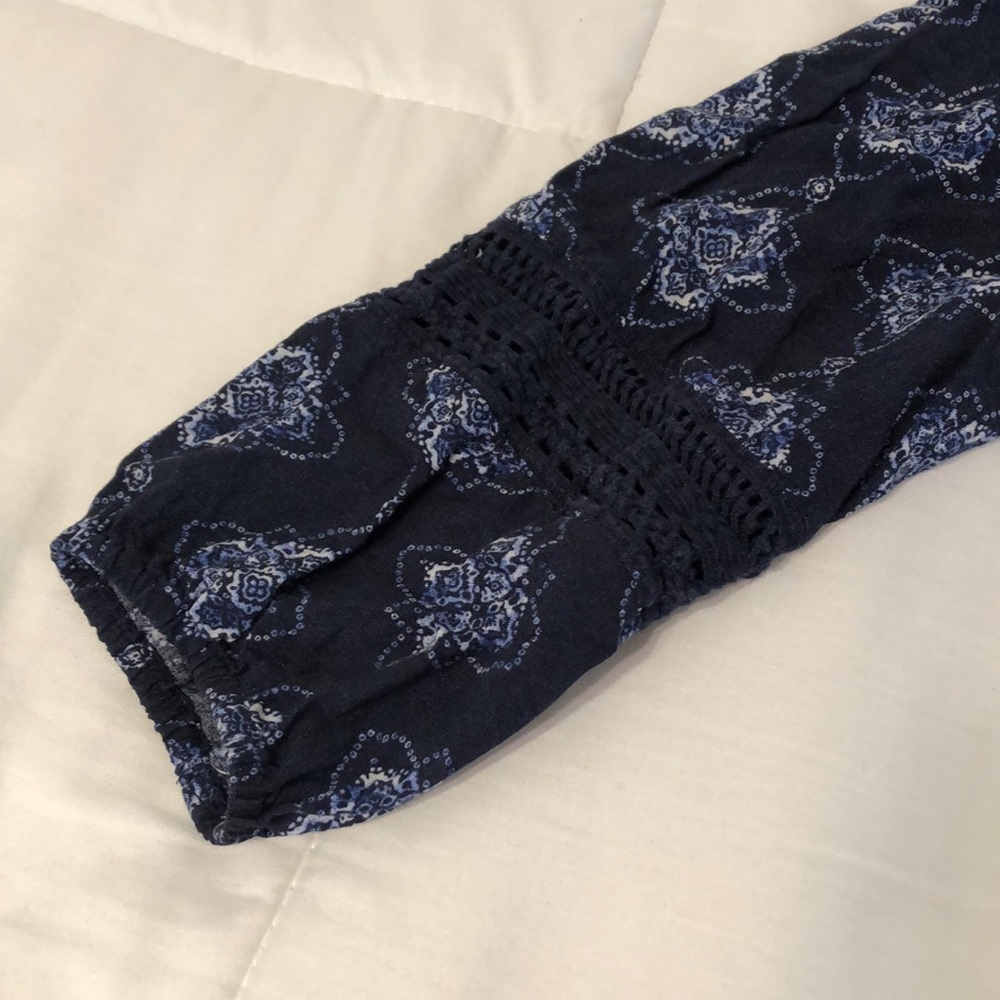 Blue Patterned Romper - Picture 4 of 7
